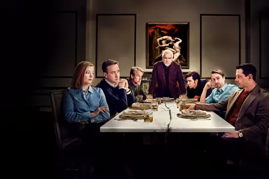 TV show poster of the Roy family members