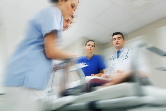 Doctors and nurses in an emergency room